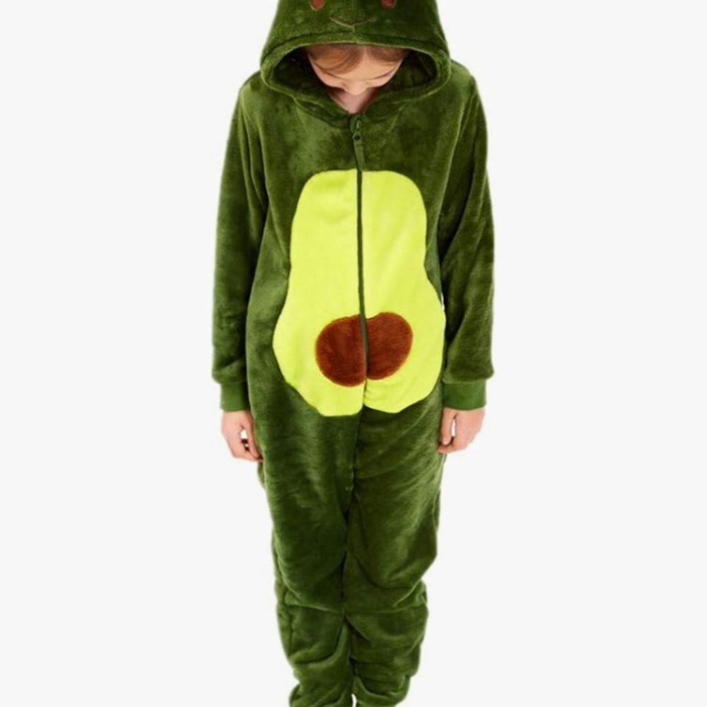 Green Avocado Onesie Pajamas